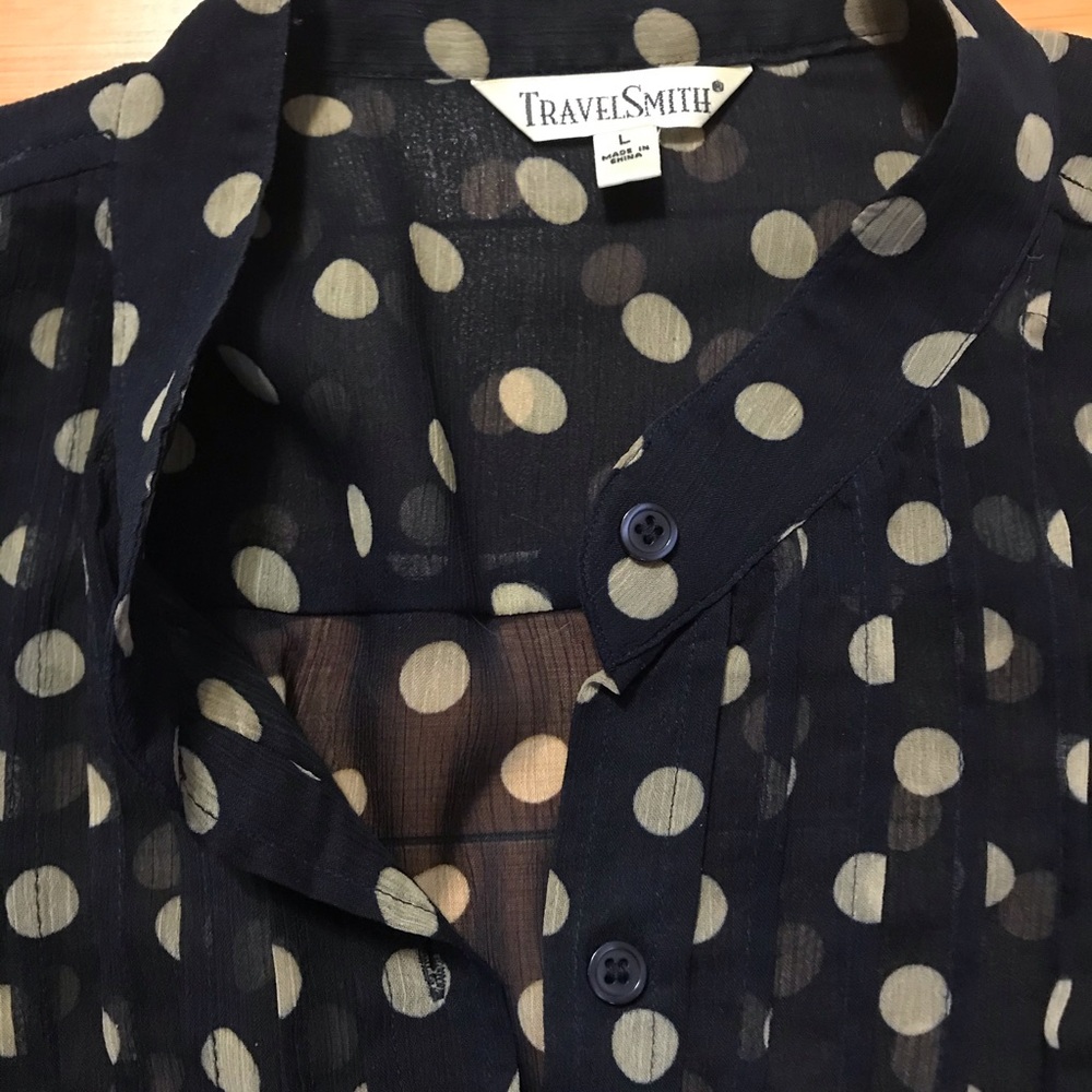 Organza chiffon button down long length shirt.